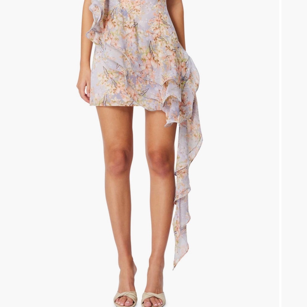 Elliatt Pastel Floral Asymmetrical Skirt